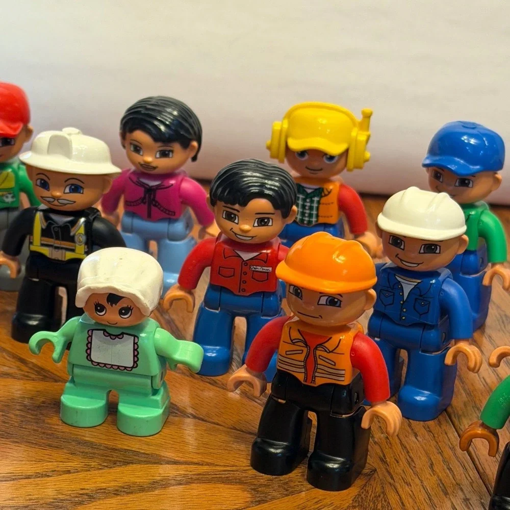LEGO Duplo Community People Figure Lot 14pc Construction People Figures Baby - Picture 6 of 10